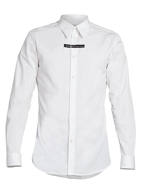 Shop Givenchy Logo Tape Dress Shirt 